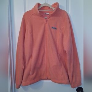 Columbia Light Peach Full-Zip Fleece Jacket